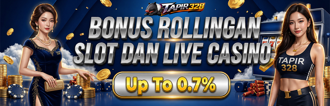 BONUS ROLLINGAN SLOT DAN LIVE CASINO 0,7%
